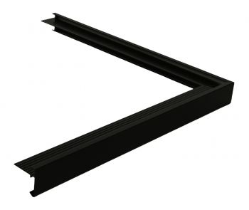 Daktrim standaard buitenhoek zwart 60mm