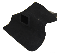 EPDM hemelwaterafvoer 60mm x 80mm 90 graden uitloop